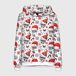 Мужская толстовка Новогодние черепа