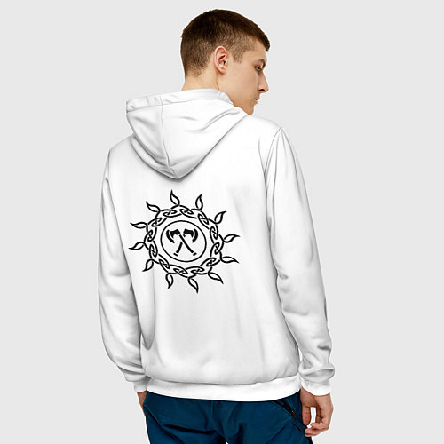 Мужская толстовка Славянское ратное войско / 3D-Белый – фото 4