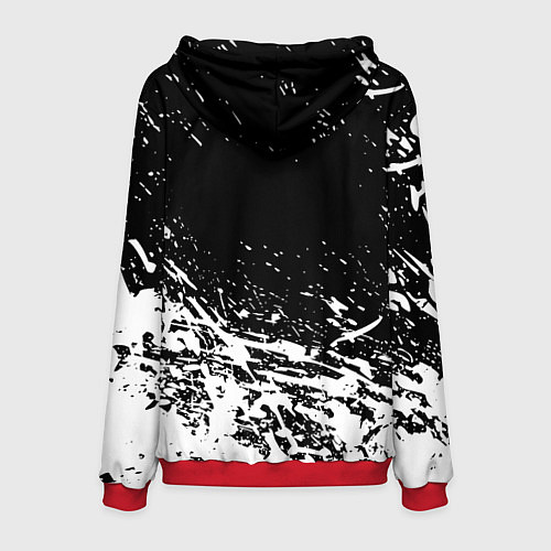 Мужская толстовка Реал Мадрид краски текстура / 3D-Красный – фото 2