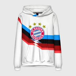 Толстовка-худи мужская Бавария Мюнхен геометрия спорт, цвет: 3D-белый