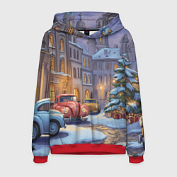 Мужская толстовка Новогодний снежный двор