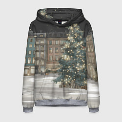 Мужская толстовка Елка во дворе