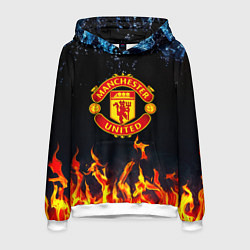 Мужская толстовка Манчестер Юнайтед лёд и огонь