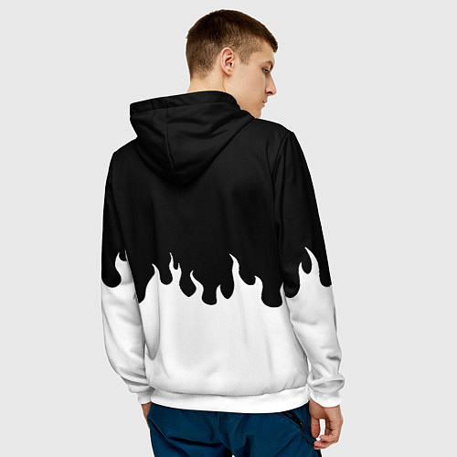 Мужская толстовка Реал Мадрид огонь белый / 3D-Белый – фото 4