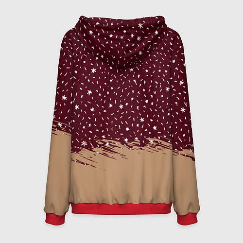 Мужская толстовка Кот Бендер и ёлка / 3D-Красный – фото 2