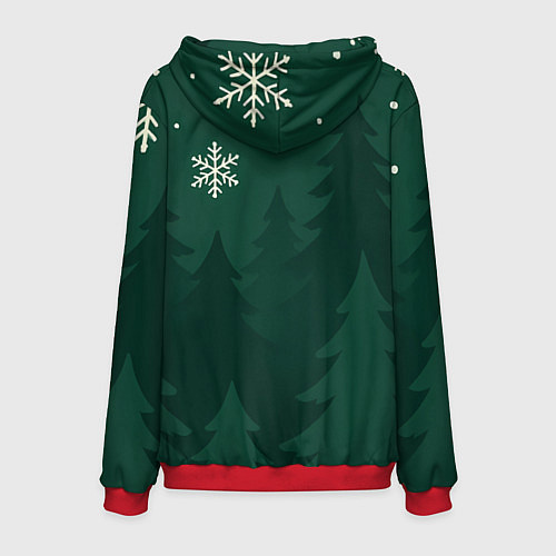 Мужская толстовка С новым 2026 годом - красная надпись / 3D-Красный – фото 2