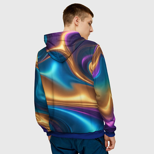 Мужская толстовка Сплавы разноцветные / 3D-Синий – фото 4