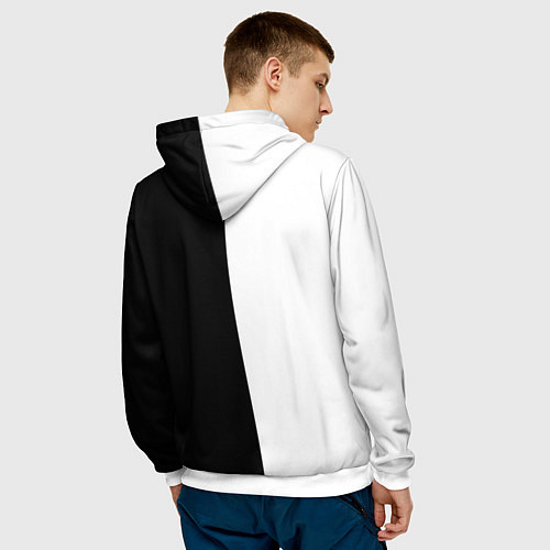 Мужская толстовка Лучше поздно чем никогда / 3D-Белый – фото 4