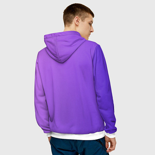 Мужская толстовка The color is purple / 3D-Белый – фото 4