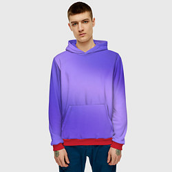 Толстовка-худи мужская Color purple gradient, цвет: 3D-красный — фото 2