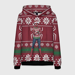 Мужская толстовка Человек паук в вязаном свитере - новый год