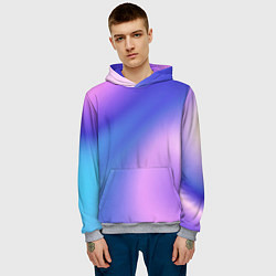 Толстовка-худи мужская Color multicolored gradient, цвет: 3D-меланж — фото 2