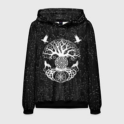 Мужская толстовка Волки и вороны Одина и древо мира
