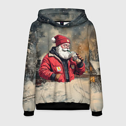 Мужская толстовка Санта с капучино