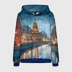 Мужская толстовка Санкт-Петербург зимний город