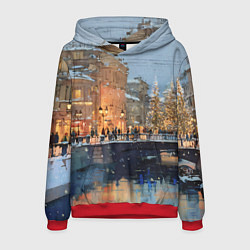 Мужская толстовка Снежный вечер в Питере