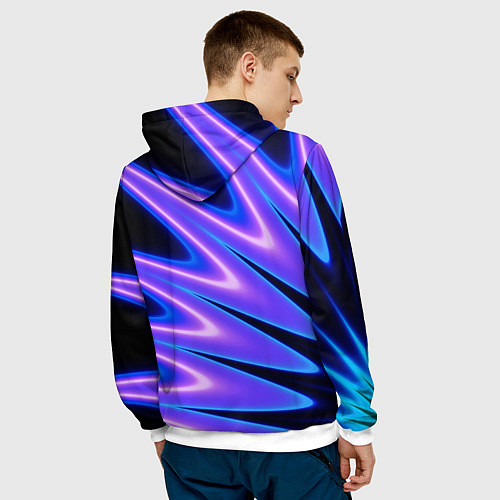 Мужская толстовка Color multi-colored neon / 3D-Белый – фото 4