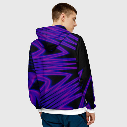 Мужская толстовка Color neon blue / 3D-Белый – фото 4