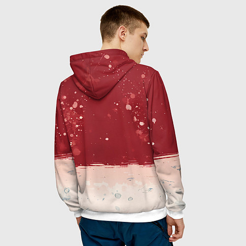 Мужская толстовка Лошадка в новогодних сапогах / 3D-Белый – фото 4