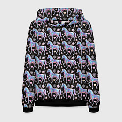 Мужская толстовка Новогодние лошади y2k