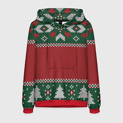 Мужская толстовка Новогодний узор вязаный