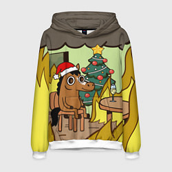 Мужская толстовка Конь среди огня - this is fine