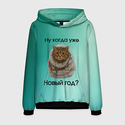 Мужская толстовка Ну когда уже новый год