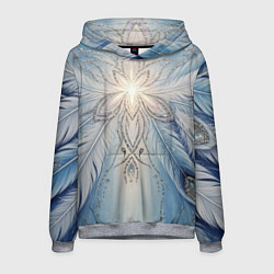Мужская толстовка Ледяной перьевой орнамент со светом