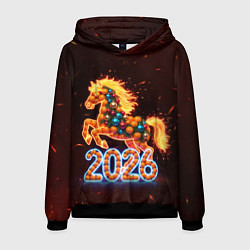 Мужская толстовка Праздничная лошадь