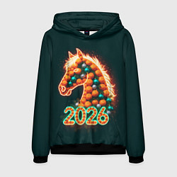 Мужская толстовка Праздничная лошадь 2026