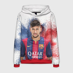 Толстовка-худи мужская Neymar FCB, цвет: 3D-красный