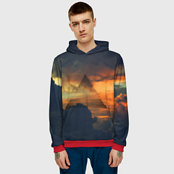 Толстовка-худи мужская 30 seconds to mars, цвет: 3D-красный — фото 2