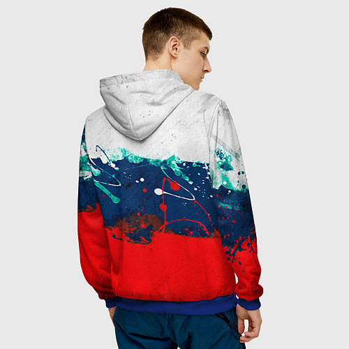 Мужская толстовка Триколор РФ / 3D-Синий – фото 4