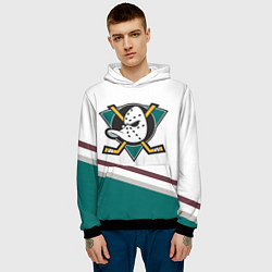 Толстовка-худи мужская Anaheim Ducks Selanne, цвет: 3D-черный — фото 2