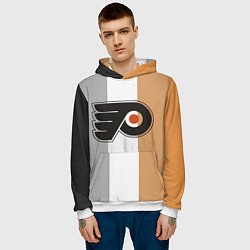 Толстовка-худи мужская Philadelphia Flyers, цвет: 3D-белый — фото 2