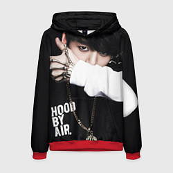 Толстовка-худи мужская BTS: Hood by air, цвет: 3D-красный