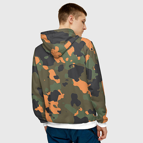 Мужская толстовка Камуфляж: хаки/оранжевый / 3D-Белый – фото 4
