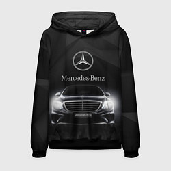 Толстовка-худи мужская Mercedes, цвет: 3D-черный