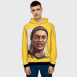 Толстовка-худи мужская Ronaldinho Art, цвет: 3D-черный — фото 2