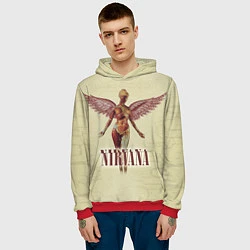 Толстовка-худи мужская Nirvana Angel, цвет: 3D-красный — фото 2