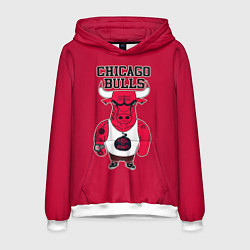 Толстовка-худи мужская Chicago bulls, цвет: 3D-белый