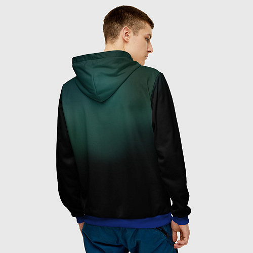 Мужская толстовка X-files: Alien hand / 3D-Синий – фото 4