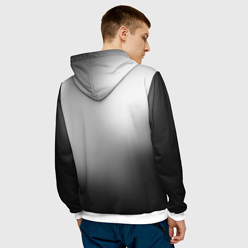 Мужская толстовка Боб Марли поет / 3D-Белый – фото 4