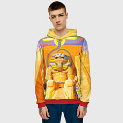 Толстовка-худи мужская Iron Maiden: Pharaon, цвет: 3D-красный — фото 2