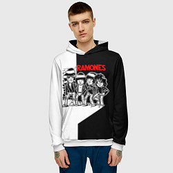 Толстовка-худи мужская Ramones Boys, цвет: 3D-белый — фото 2