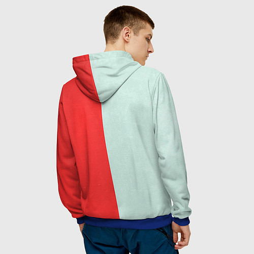 Мужская толстовка Norton: White & Red / 3D-Синий – фото 4