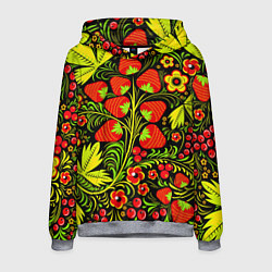 Мужская толстовка Хохлома: земляника