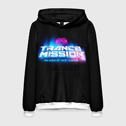 Толстовка-худи мужская Trancemission: Trance we love, цвет: 3D-белый