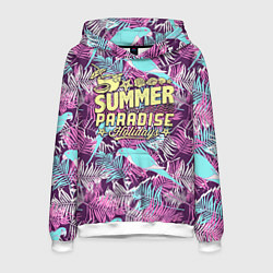 Толстовка-худи мужская Summer paradise 2, цвет: 3D-белый