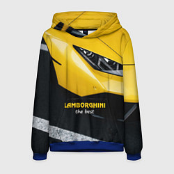Толстовка-худи мужская Lamborghini the best, цвет: 3D-синий